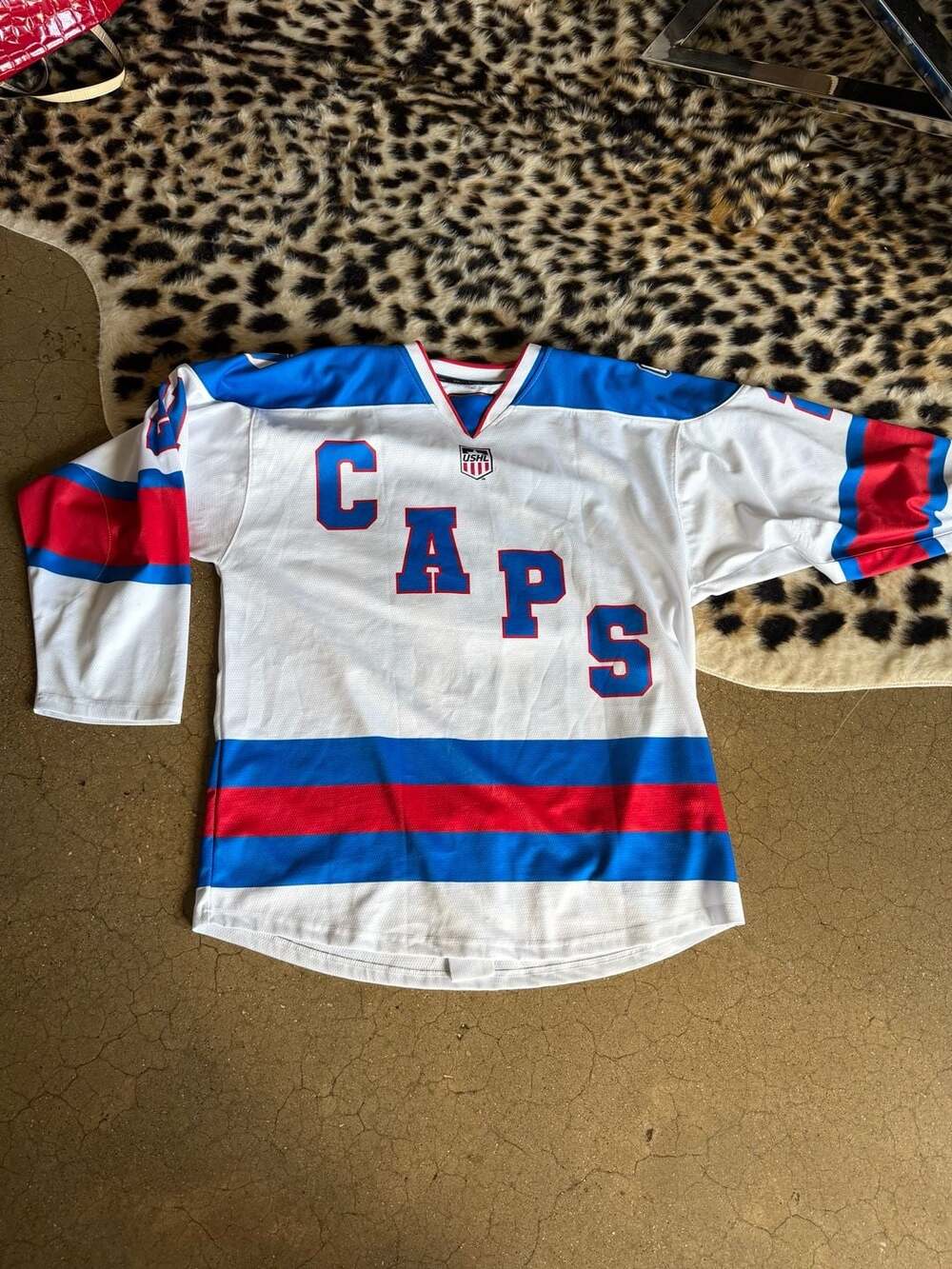 Madison Capitols USHL Barnes #21 Miracle Night Promo Hockey Jersey XL